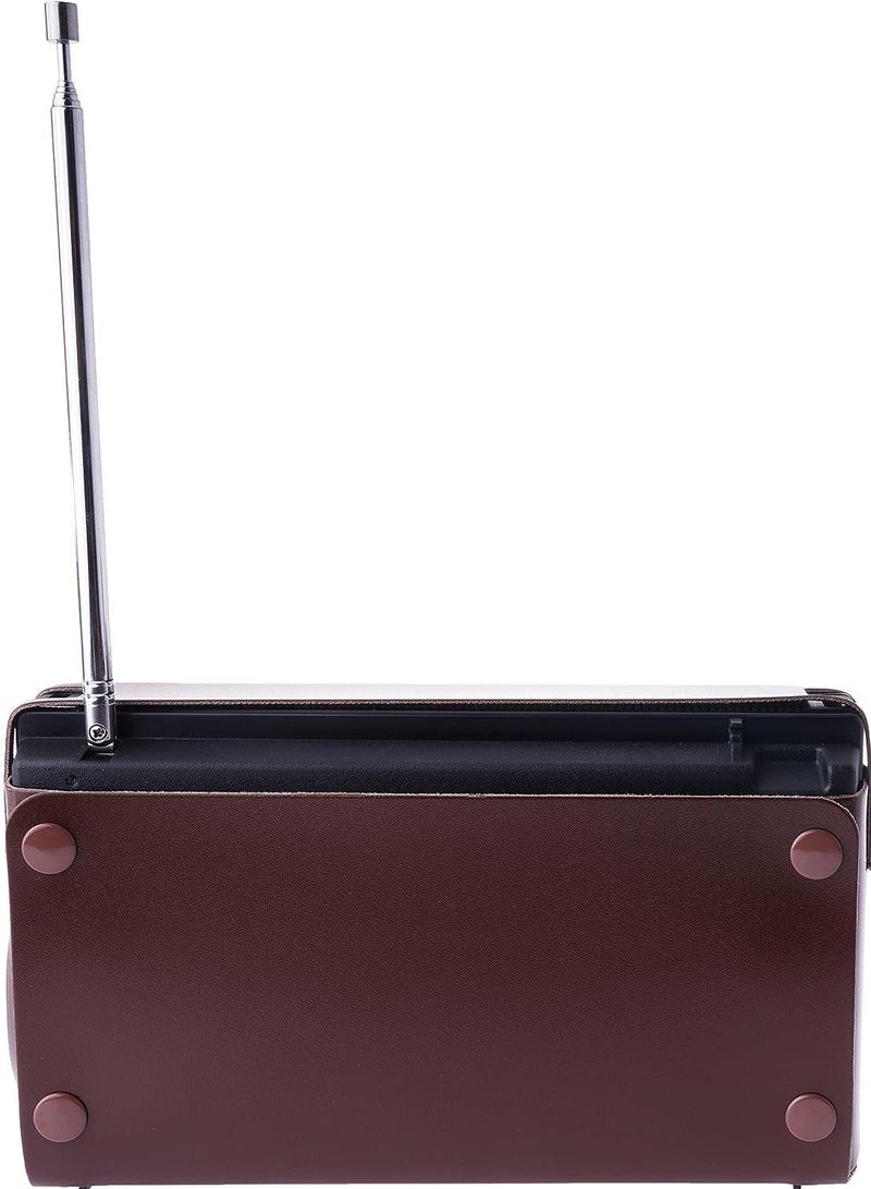 REFURA راديو محمول باستقبال 3 نطاقات مع غطاء أمان جلدي وحامل حزام، BT-USB-SD-TF-FM-AM-SW RE-218D - Image 5